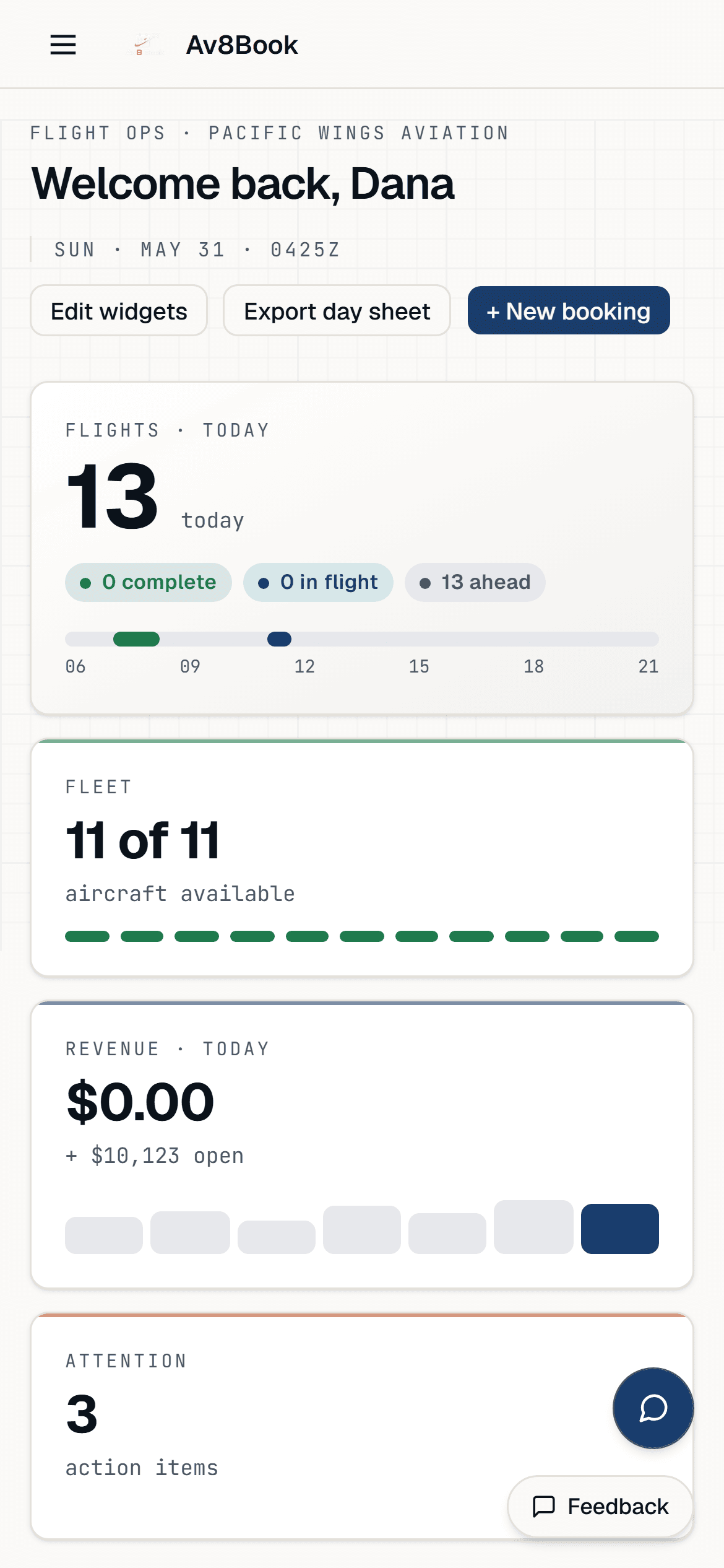 Owner dashboard on a phone — fleet status and revenue